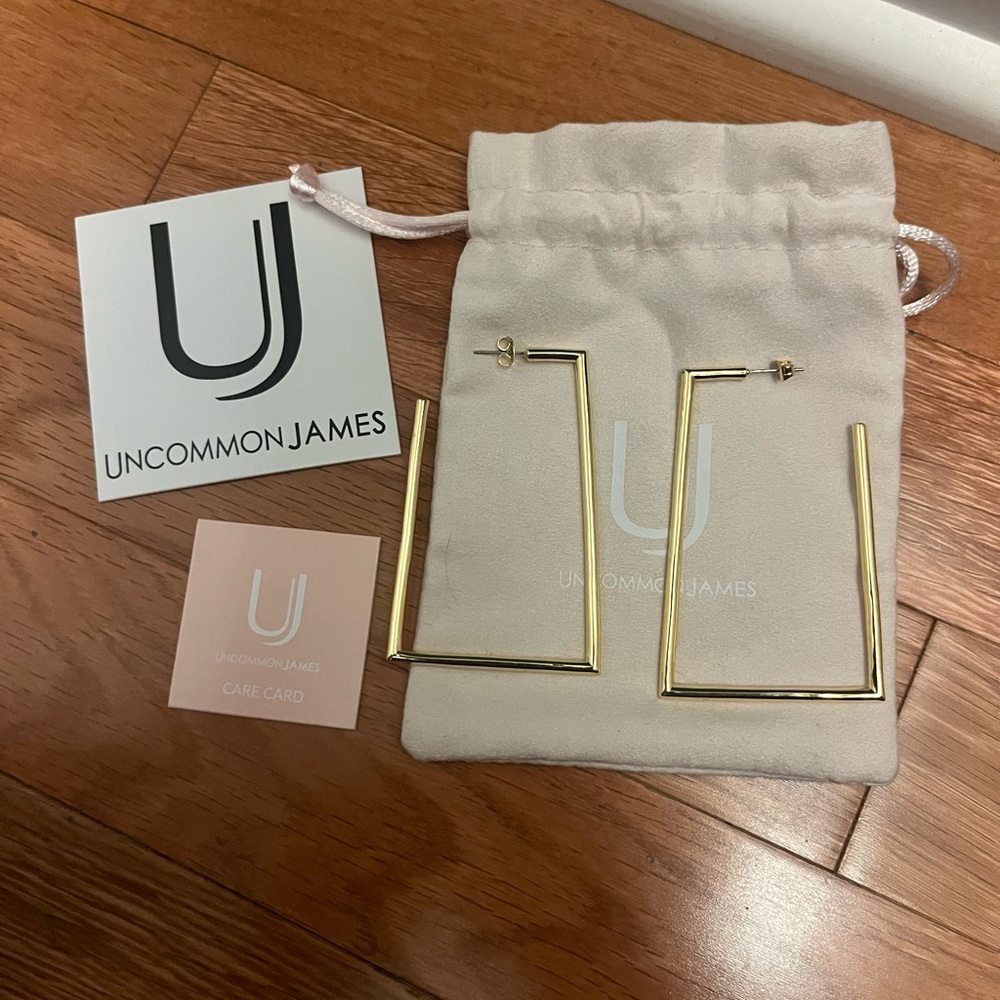Uncommon James Gold Rectangular Earrings